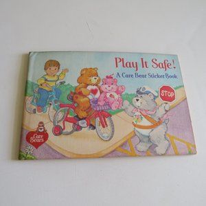 Vintage Care Bears Sticker Book "Play It Safe" NEW-Aged condition PIZZA HUT